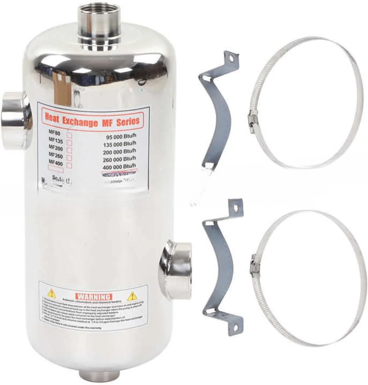 مبدل حرارتی استخر فولادی ضد زنگ برای گرمایش استخر خورشیدی (MF135)