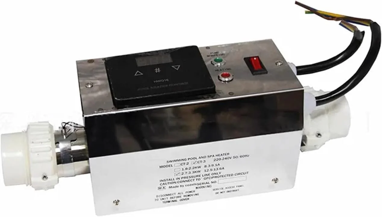 گرمکن استخر و جکوزی CT-2، بخاری برقی برای استخر و جکوزی، بخاری برقی ترموستاتیک با کنترل الکترونیکی گرمکن استخر و جکوزی CT-2، بخاری برقی برای استخر و جکوزی، بخاری برقی ترموستاتیک با کنترل الکترونیکی