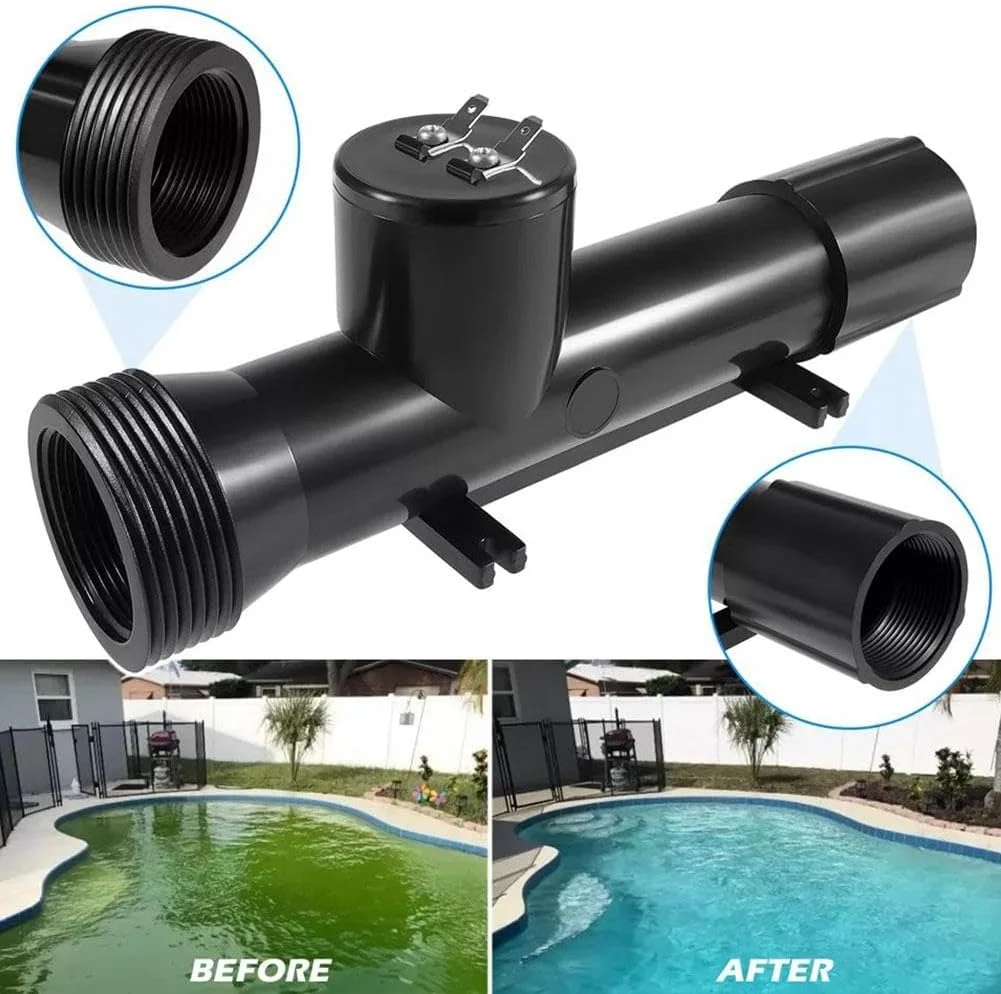 محفظه یونیزه کننده استخر شنا 4CH4002-R - محفظه جایگزین یونیزه کننده استخر برای سیستم تصفیه هیبریدی استخر، کارتریج های مناسب برای استخر روکار، وان آب گرم/اسپا، استخر توکار، وان حمام