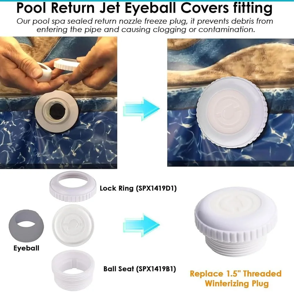 پوشش فواره استخر شنا، پوشش نازل جت، درپوش های آب بندی زمستانی استخر برای نازل چشمی Hayward SP1419D