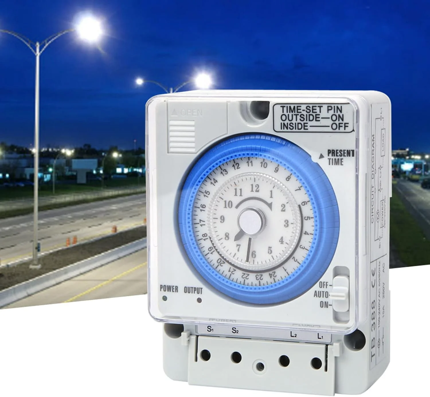 تایمر مکانیکی Elprico، AC220V 10A، 15 دقیقه، 24 ساعت، رله تایمر دستی/اتوماتیک برای روشنایی و تجهیزات