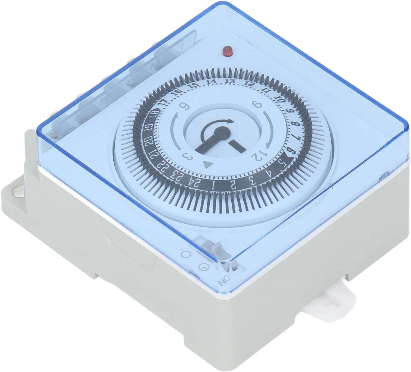 سوئیچ تایمر مکانیکی 24 ساعته Depisuta Compact، اتصال آسان، نشانگر بار، تنظیم 15 دقیقه تا 24 ساعت، PC و ABS، خاموش شدن خودکار، برای کنترل روشنایی، سیستم تهویه