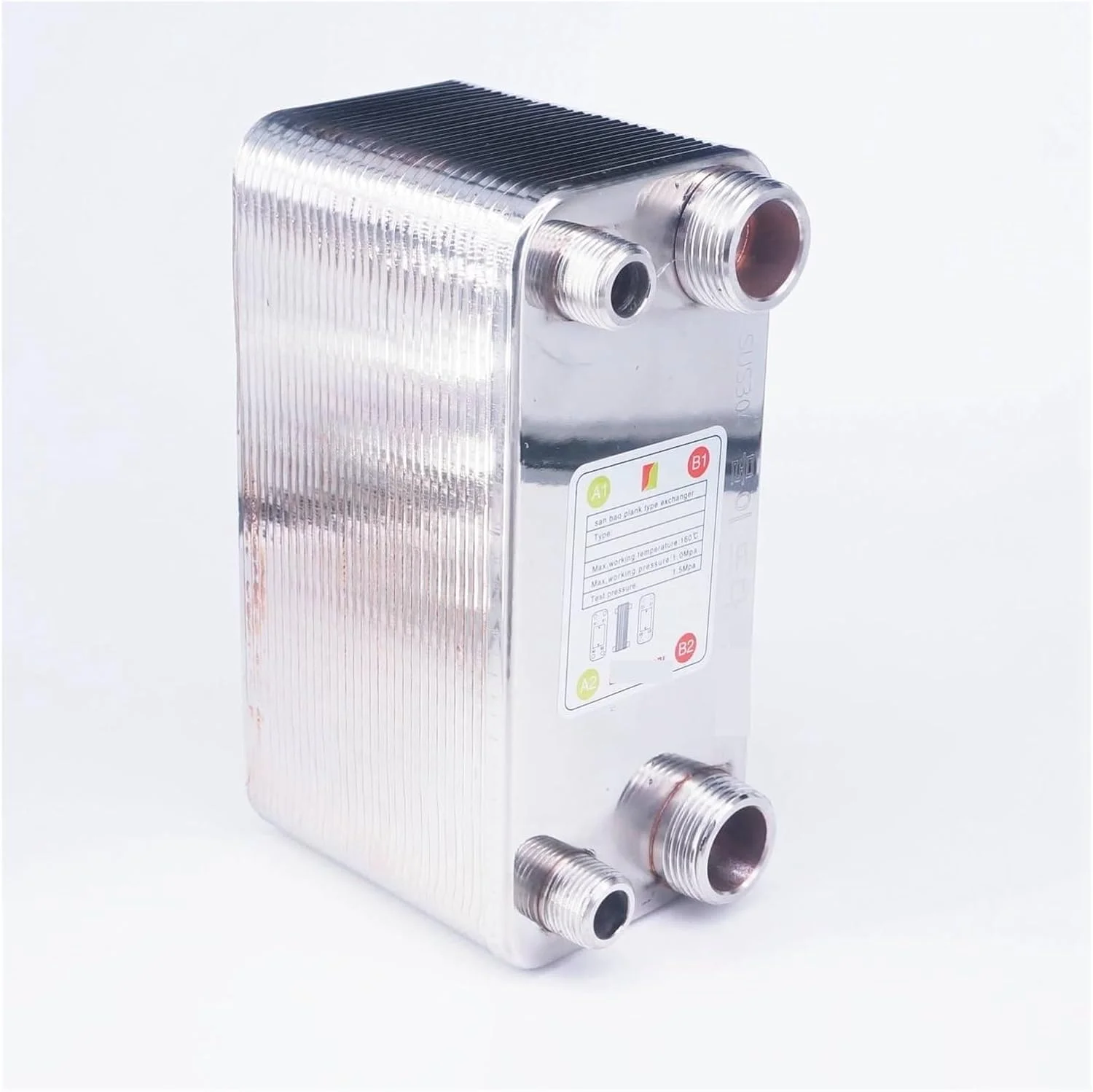 مبدل حرارتی 60 صفحه ای خنک کننده گیاه آبجو SUS 304 از جنس استنلس استیل برای خنک کردن آبجو برای گرمایش از کف، گرمایش آب