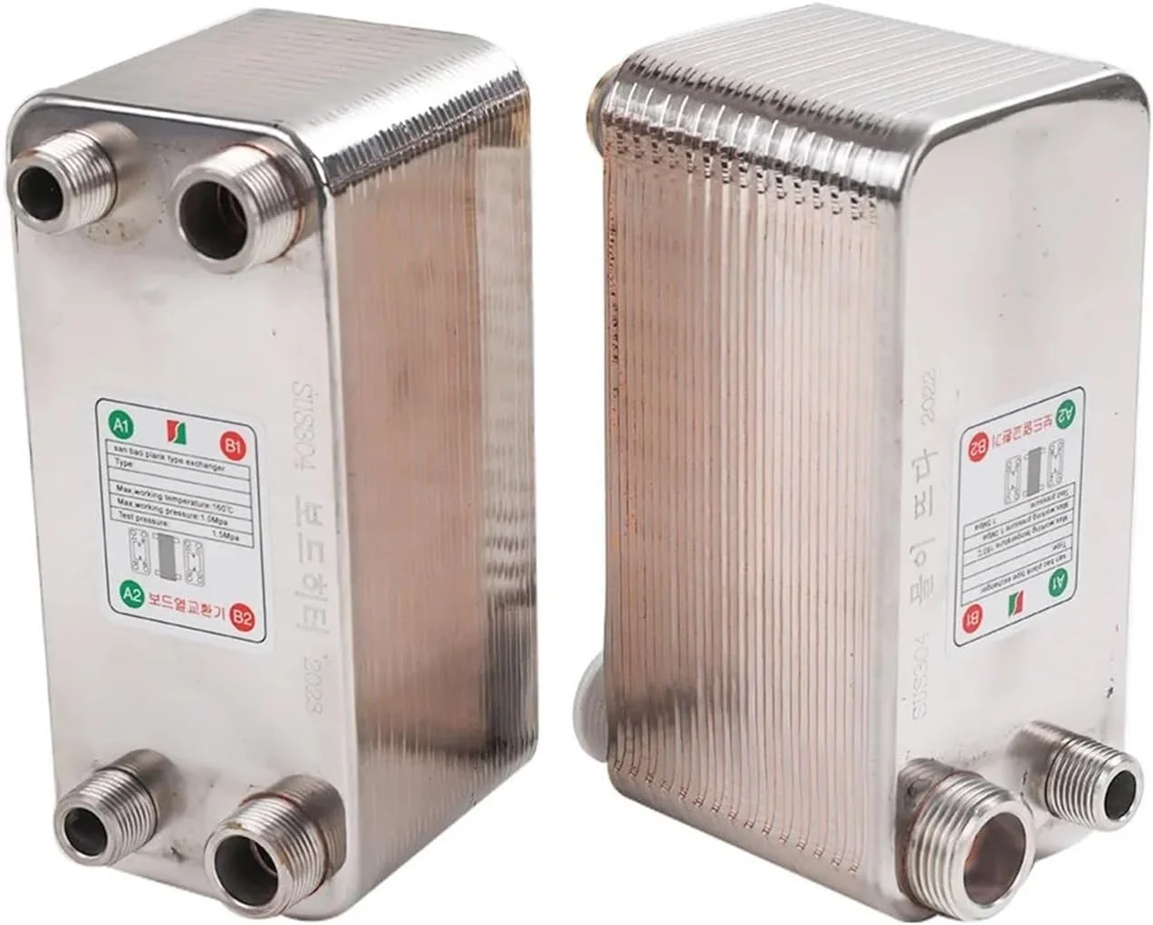 مبدل حرارتی 60 صفحه ای، خنک کننده آب جوانه آبجو، فولاد ضد زنگ 304 برای تخمیر آبجوسازی خانگی برای گرمایش از کف، گرمایش آب