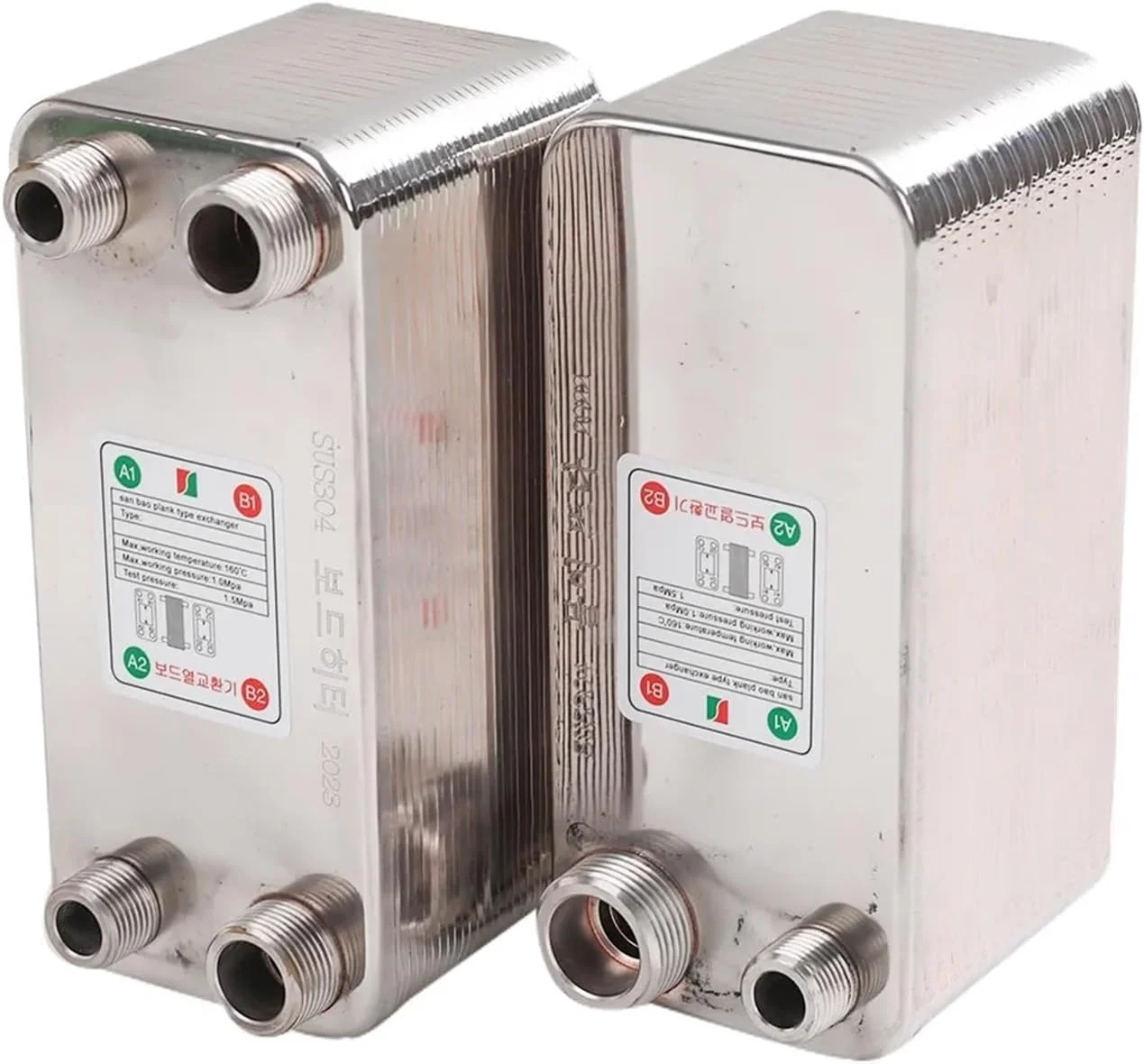 مبدل حرارتی 60 صفحه ای، خنک کننده آب جوانه آبجو، فولاد ضد زنگ 304 برای تخمیر آبجوسازی خانگی برای گرمایش از کف، گرمایش آب