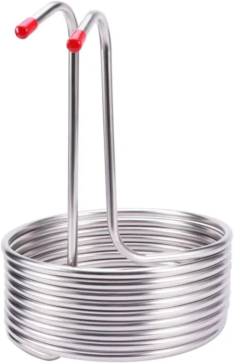 مبدل حرارتی، بار فندق دوامة أداة تخمير منزل نبتة أنبوب مبرد لوازم المطبخ ماكينة صنع النبيذ كوب بيرة ستانلس ستيل ملف التبريد لتدفئة الأرضيات، تدفئة المياه