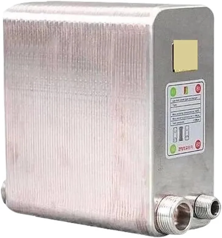 مبدل حرارتی، 80 صفحه مبدل حرارتی استیل ضد زنگ، نوع جوشی، آبگرمکن، خنک کننده، جریان شمار، خنک کننده برای گرمایش از کف، گرمایش آب (طرف متفاوت)