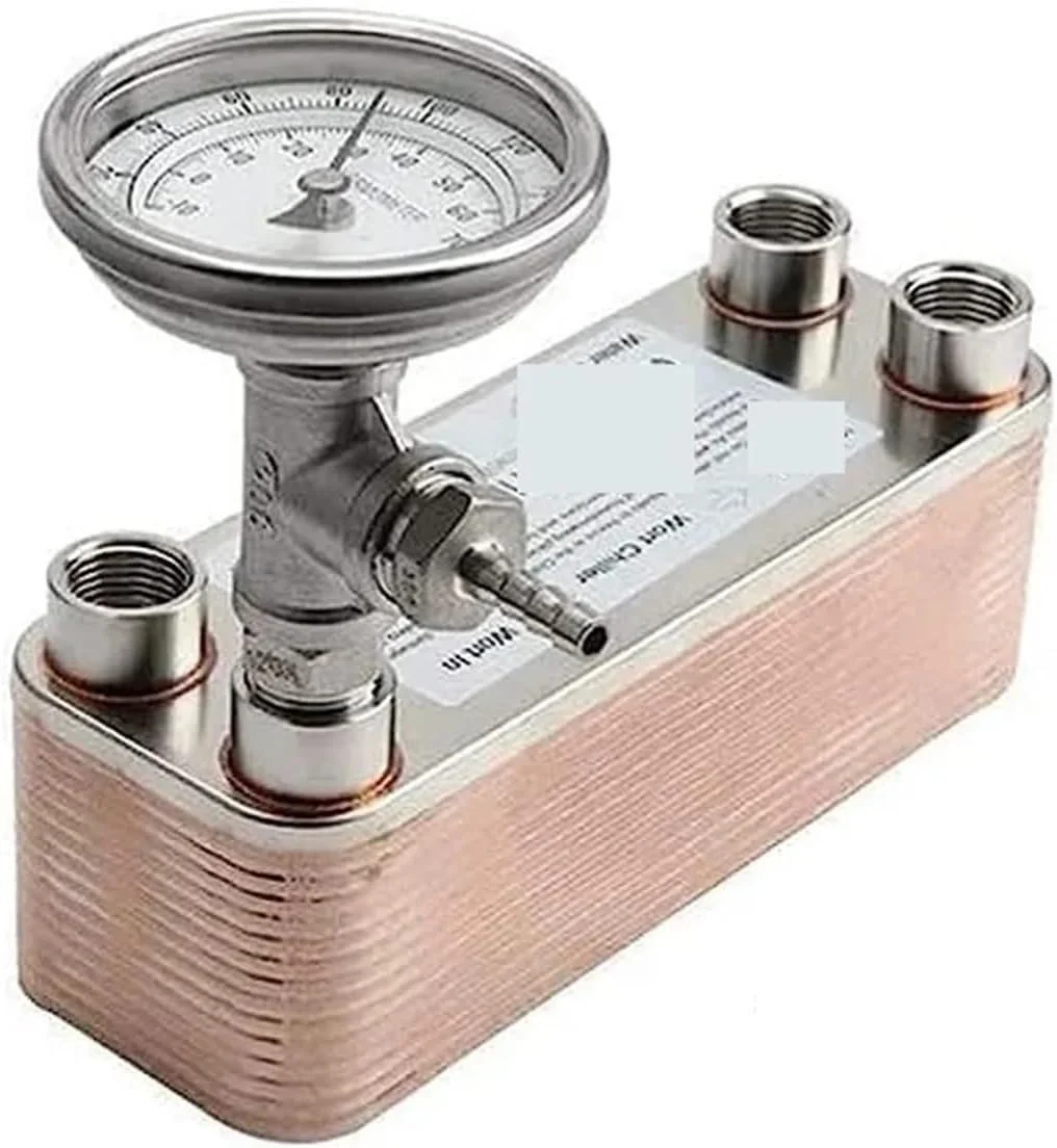 مبدل حرارتی، خنک کننده گیاه نوشیدنی آبجو 30 صفحه مبدل حرارتی ابزار خنک کننده آبجو با پروب دماسنج دو فلزی 3 اینچی برای گرمایش از کف، گرمایش آب مبدل حرارتی، خنک کننده گیاه نوشیدنی آبجو 30 صفحه مبدل حرارتی ابزار خنک کننده آبجو با پروب دماسنج دو فلزی 3 اینچی برای گرمایش از کف، گرمایش آب