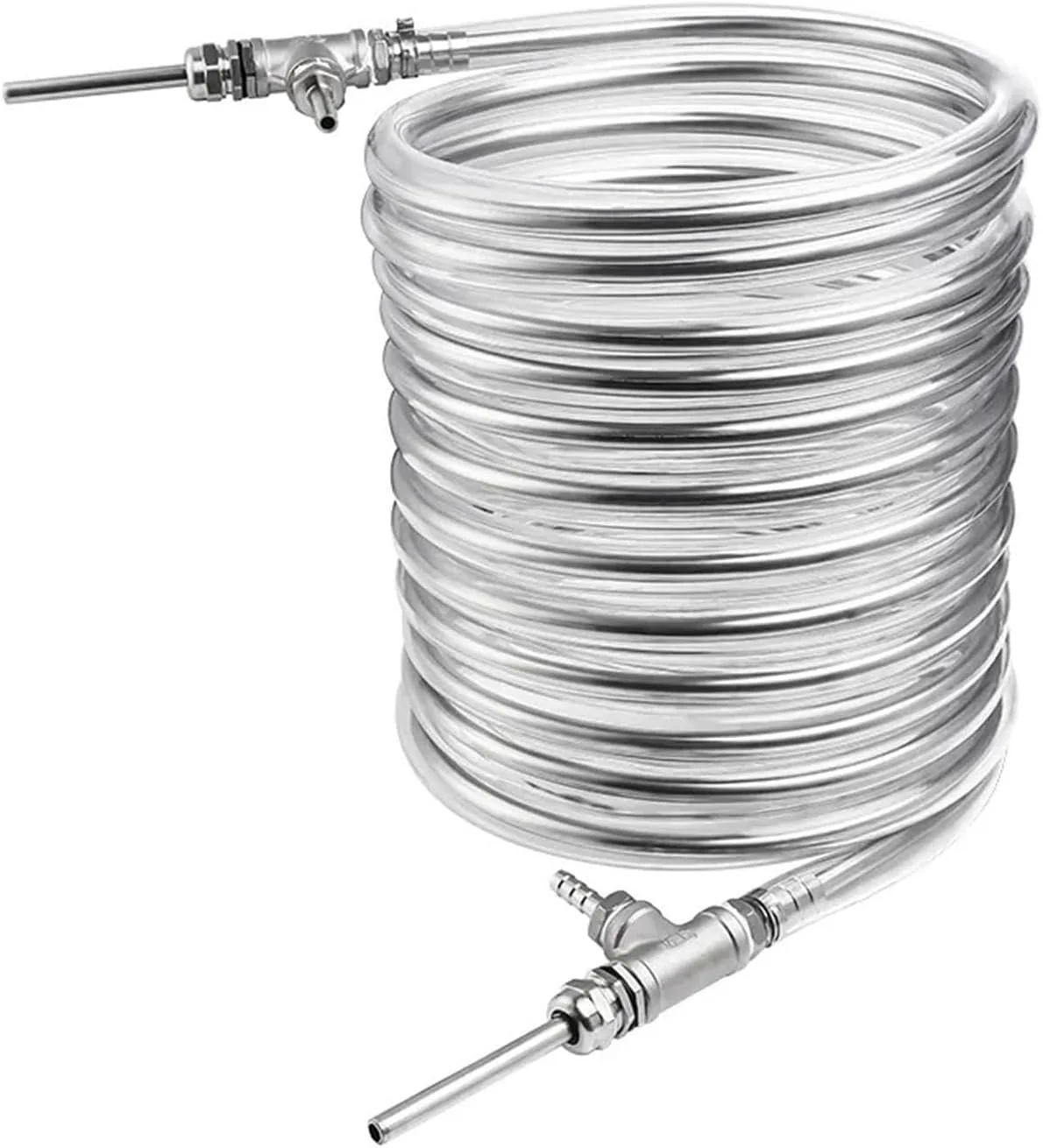 مبدل حرارتی، مبرد جریان مخالف، مبدل حرارتی فولاد ضد زنگ، مبرد گیاهی 9.52 * 0.5 * 10M با اتصال شلنگ بدون درز و لوله بیرونی PVC برای گرمایش از کف، گرمایش آب (A)