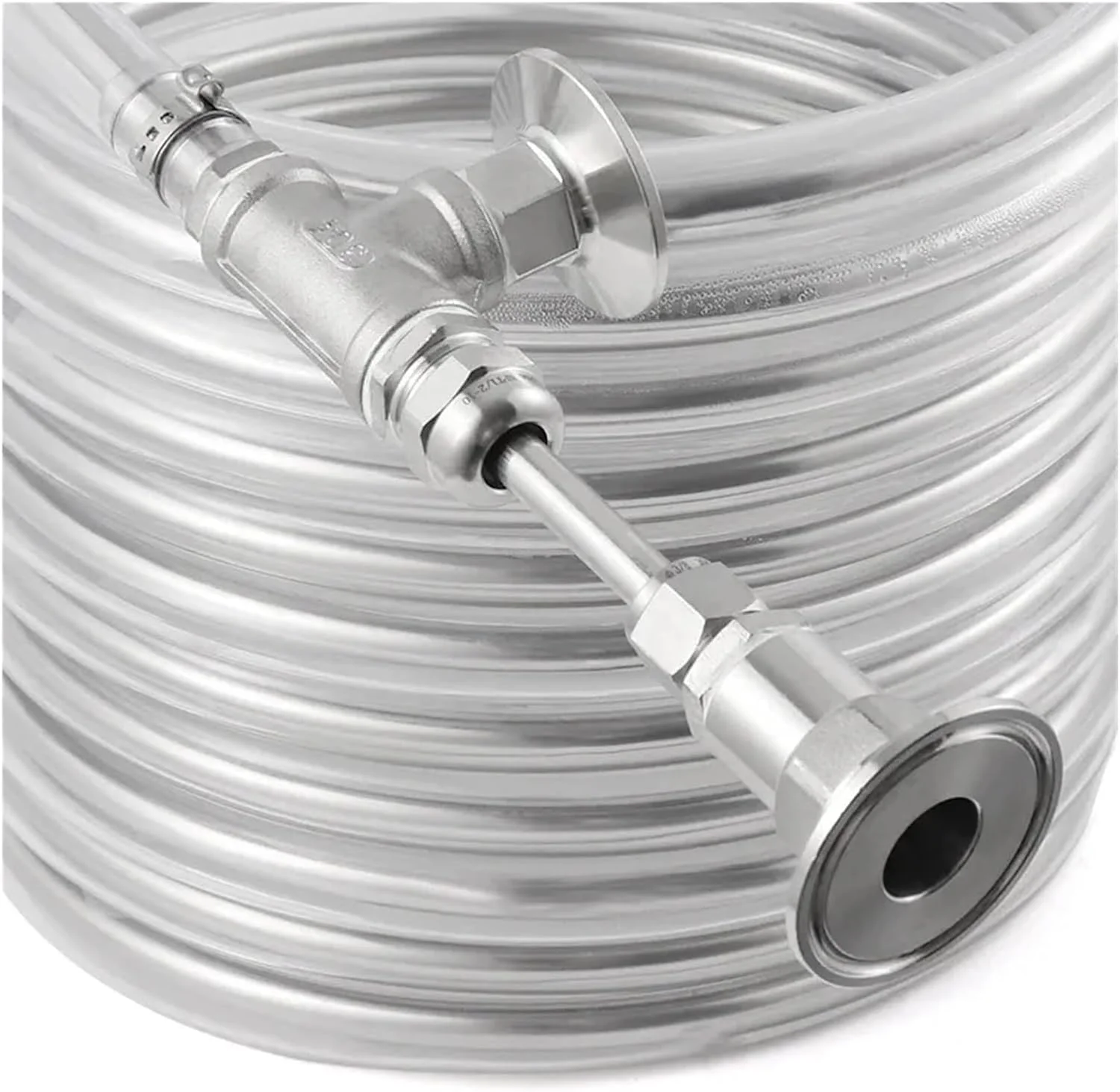 مبدل حرارتی، خنک کننده گیاه جریان مخالف، مبدل حرارتی لوله کویل خنک کننده فولاد ضد زنگ 10 متری با اتصال نصب 1.5 اینچی برای گرمایش از کف، گرمایش آب