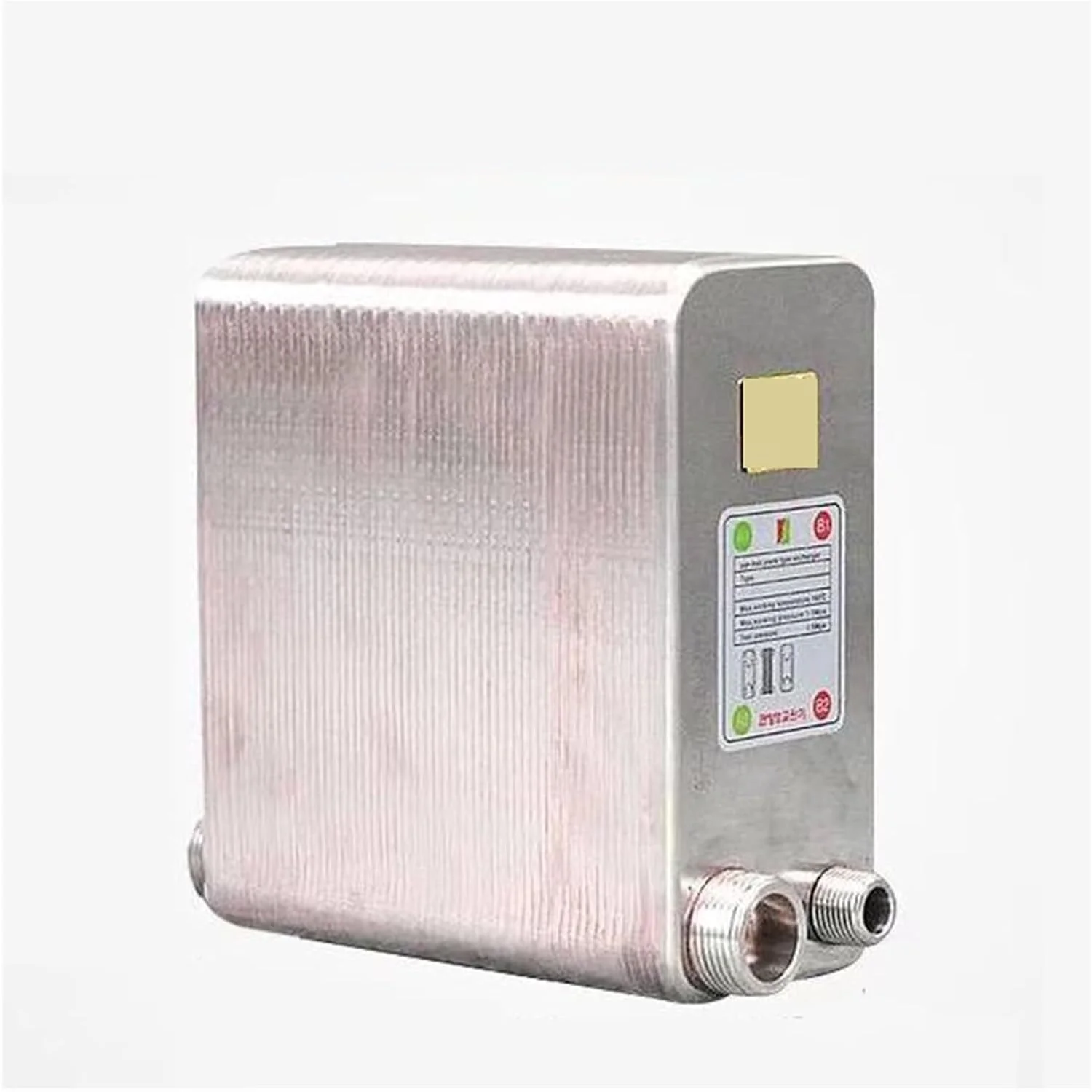 مبدل حرارتی، 80 صفحه مبدل حرارتی استیل ضد زنگ، نوع جوشی، آبگرمکن، خنک کننده، جریان شمار، خنک کننده برای گرمایش از کف، گرمایش آب (طرف متفاوت)