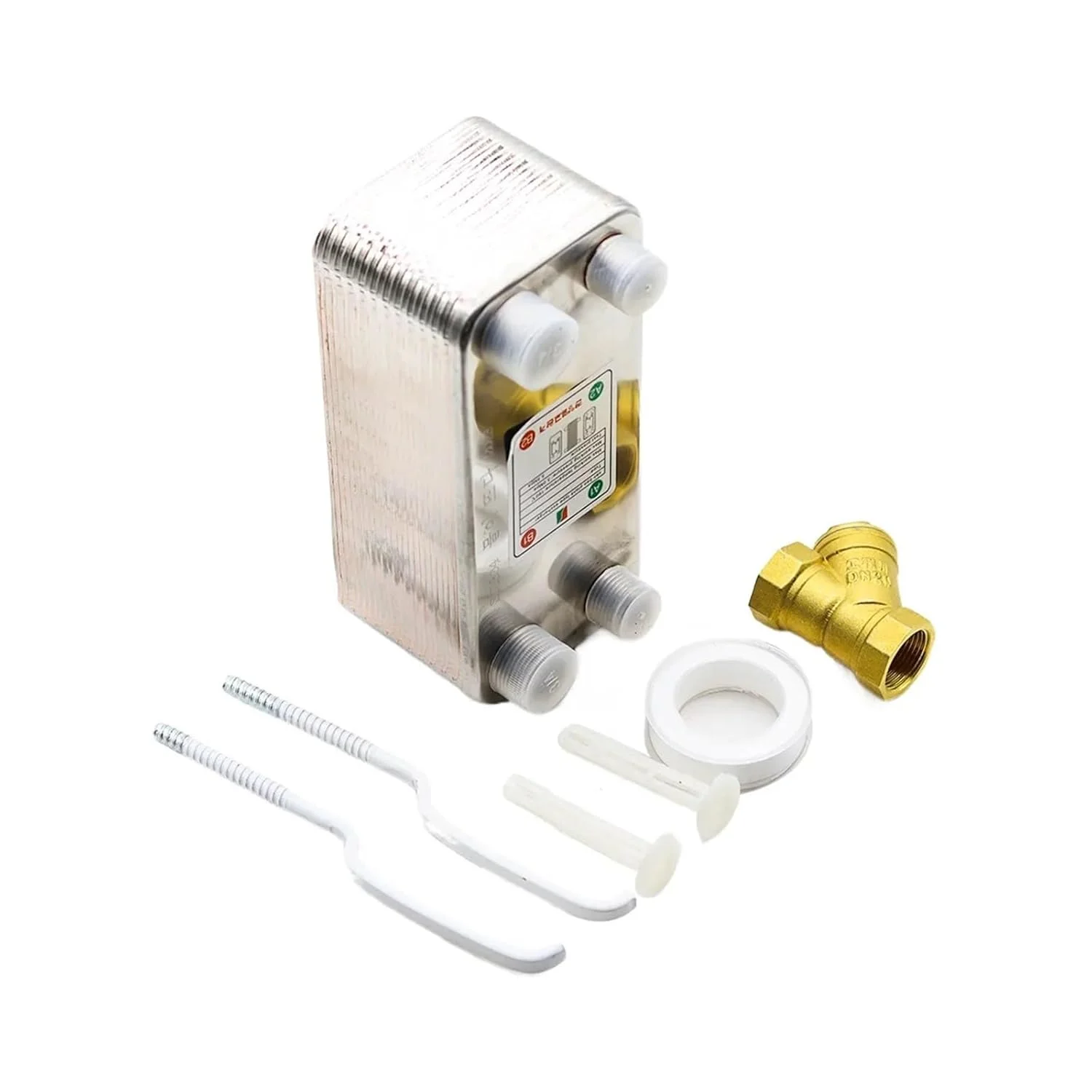 مبدل حرارتی 24 صفحه ای، خنک کننده گیاه آبجو، خنک کننده SUS 304 فولاد ضد زنگ برای آبجوسازی، گرمایش از کف، گرمایش آب (طرف متفاوت)