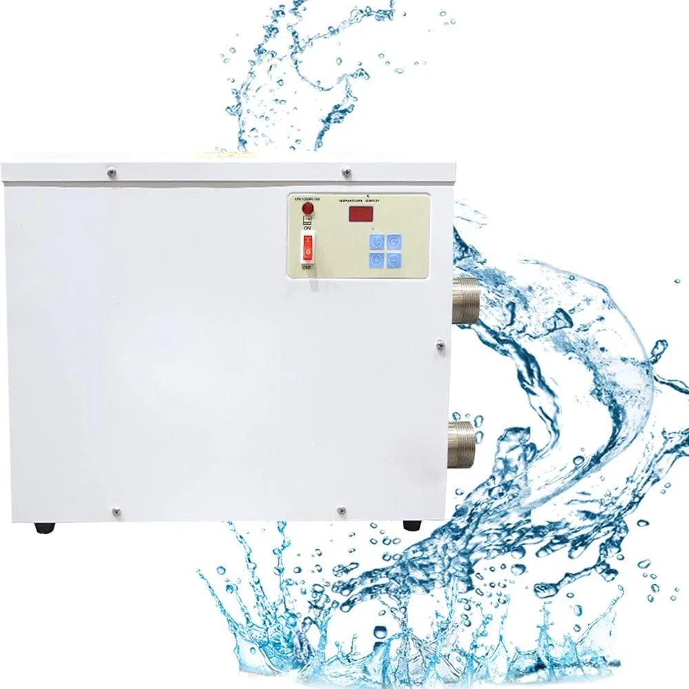 ترموستات استخر شنا GZDodek 18 کیلووات بخاری برقی استخر 380 ولت SPA حمام وان گرمکن آب ترموستات لوازم جانبی استخر برای 280-385 فوت مکعب/1760-2420 گالن (PHS02-20KW)