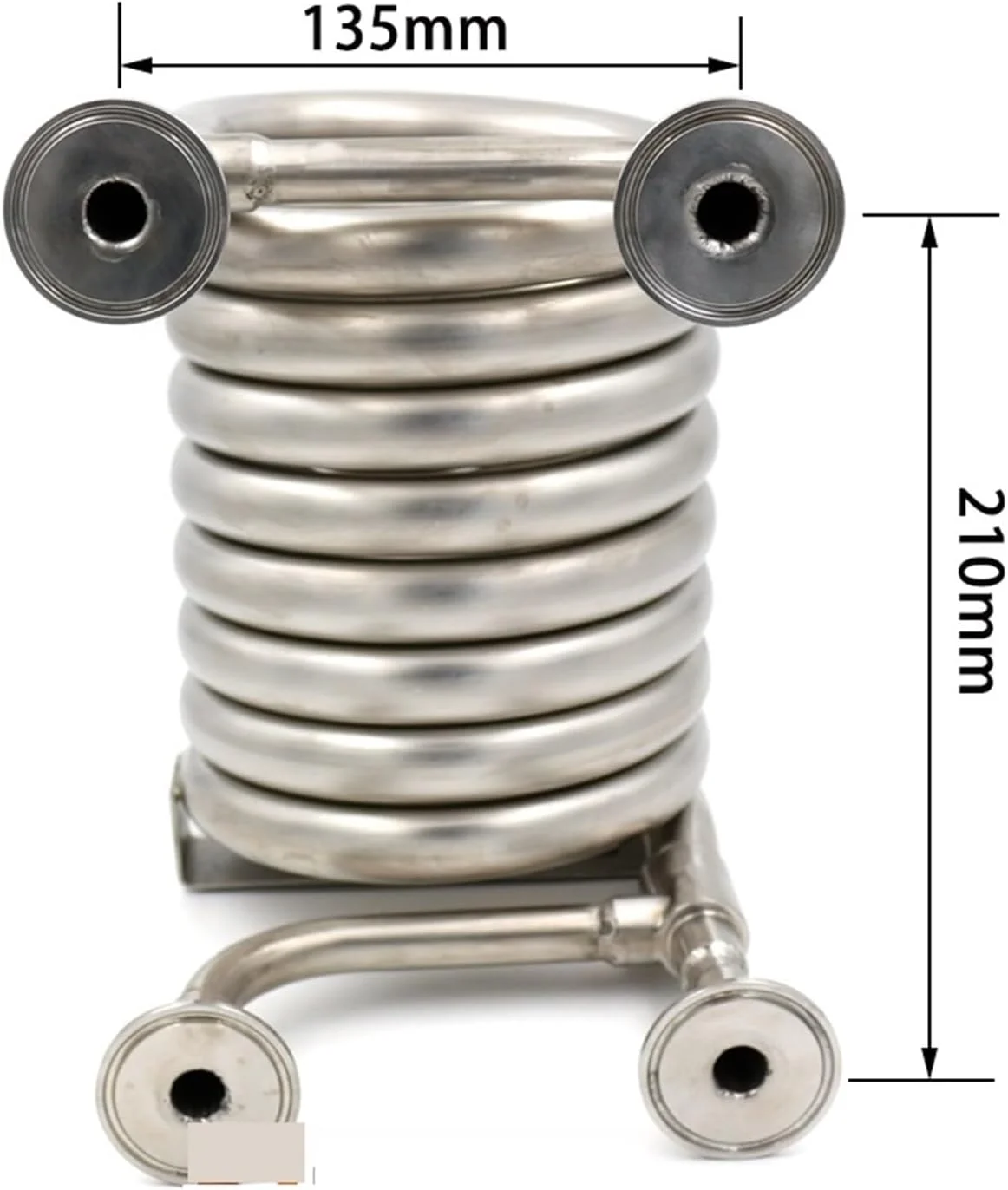 مبدل حرارتی، 1.5 اینچ TC خنک کننده گیاه 304 فولاد ضد زنگ تجهیزات خنک کننده نوشیدنی برای گرمایش از کف، گرمایش آب