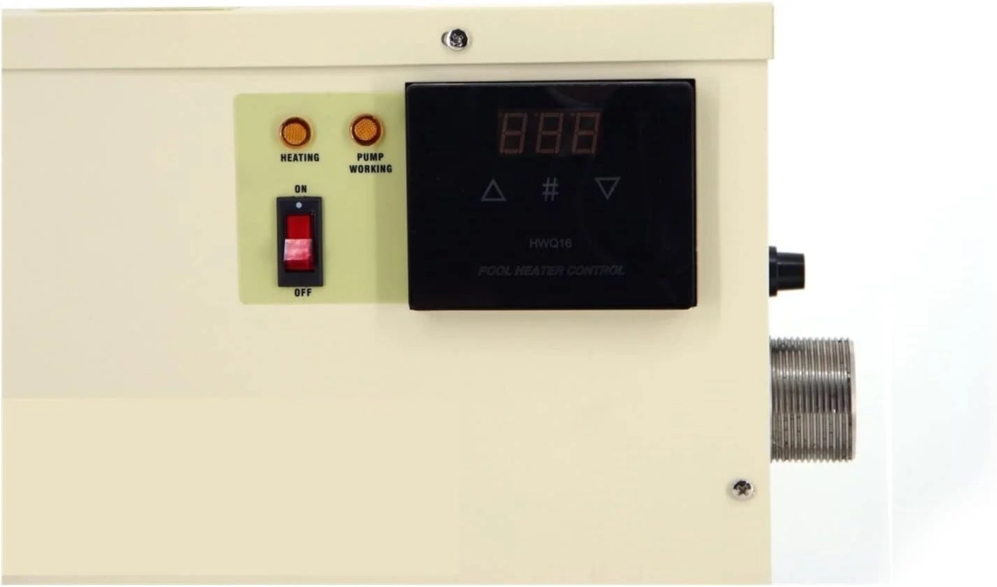 گرمکن استخر و جکوزی 7.5 کیلووات با صفحه لمسی، گرمکن آب برقی دیجیتال ضد آب، گرمایش فوق العاده سریع، با کلید محافظت در برابر دمای بالا