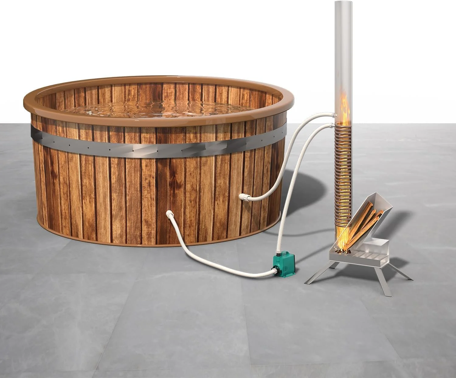 بخاری چوبی استخر Eco Pooltech، پمپ حرارتی استخر با هیزم ساخته شده از تیتانیوم، پمپ حرارتی آب گرم در فضای باز برای استخر کوچک، وان حمام، گرمایش استخر گردابی، اجاق هیزمی بخاری چوبی استخر Eco Pooltech، پمپ حرارتی استخر با هیزم ساخته شده از تیتانیوم، پمپ حرارتی آب گرم در فضای باز برای استخر کوچک، وان حمام، گرمایش استخر گردابی، اجاق هیزمی