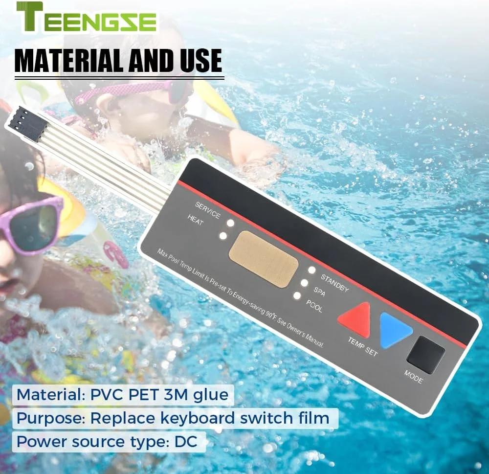 کیت صفحه کلید جایگزین TEENGSE FDXLBKP1930 برای بخاری استخر و آبگرمکن سری H با NOx پایین، صفحه کنترل بخاری استخر، جایگزینی سازگار، مناسب برای مدل های H150FD H200FD H250FD H300FD H350FD H400FD