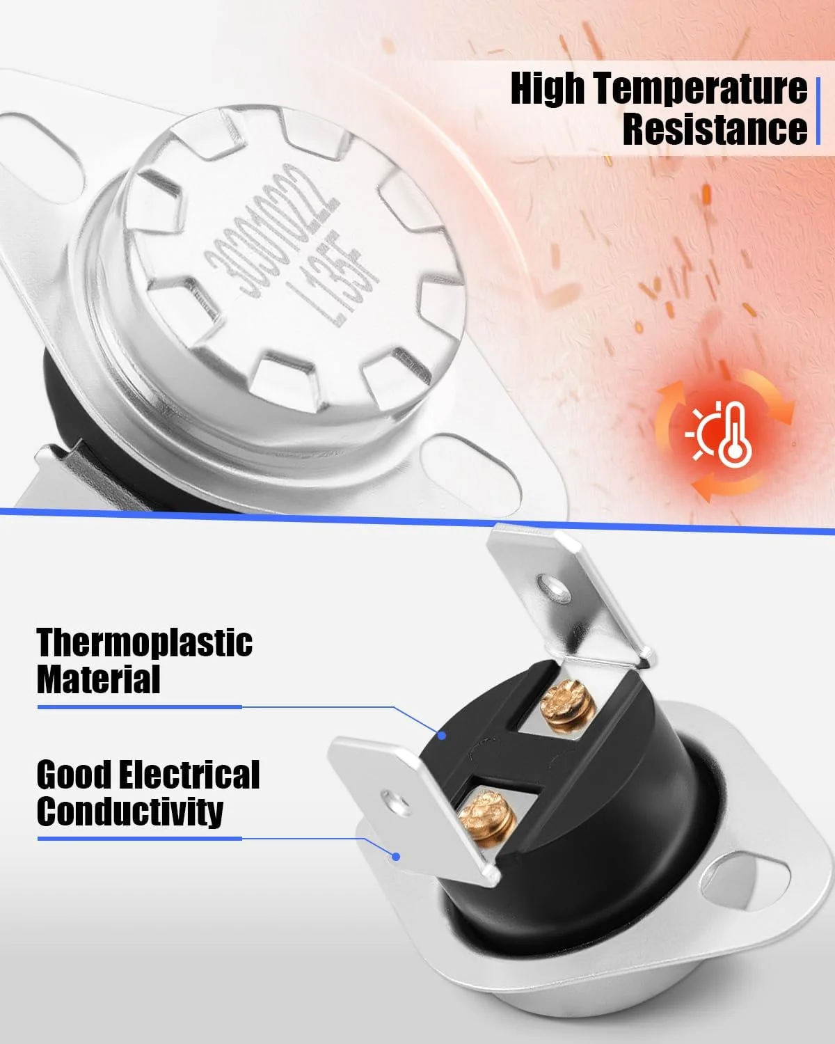 ترموستات با تنظیم مجدد خودکار SZRKRLA 006725F با دمای محدود بالای 135 درجه فارنهایت مناسب برای بخاری استخر Raypak ترموستات با تنظیم مجدد خودکار SZRKRLA 006725F با دمای محدود بالای 135 درجه فارنهایت مناسب برای بخاری استخر Raypak
