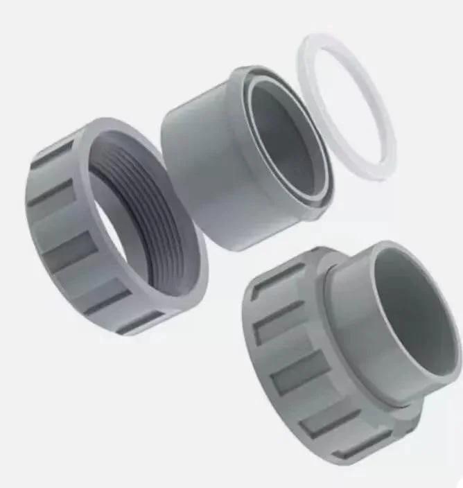 اتصال دهنده PVC ون سان شائو سال 2 با فلنج بخاری 2 مهره 006723F برای قطعات بخاری استخر Raypack مدل های R185A R265A R335A R405A (بسته 2 عددی)
