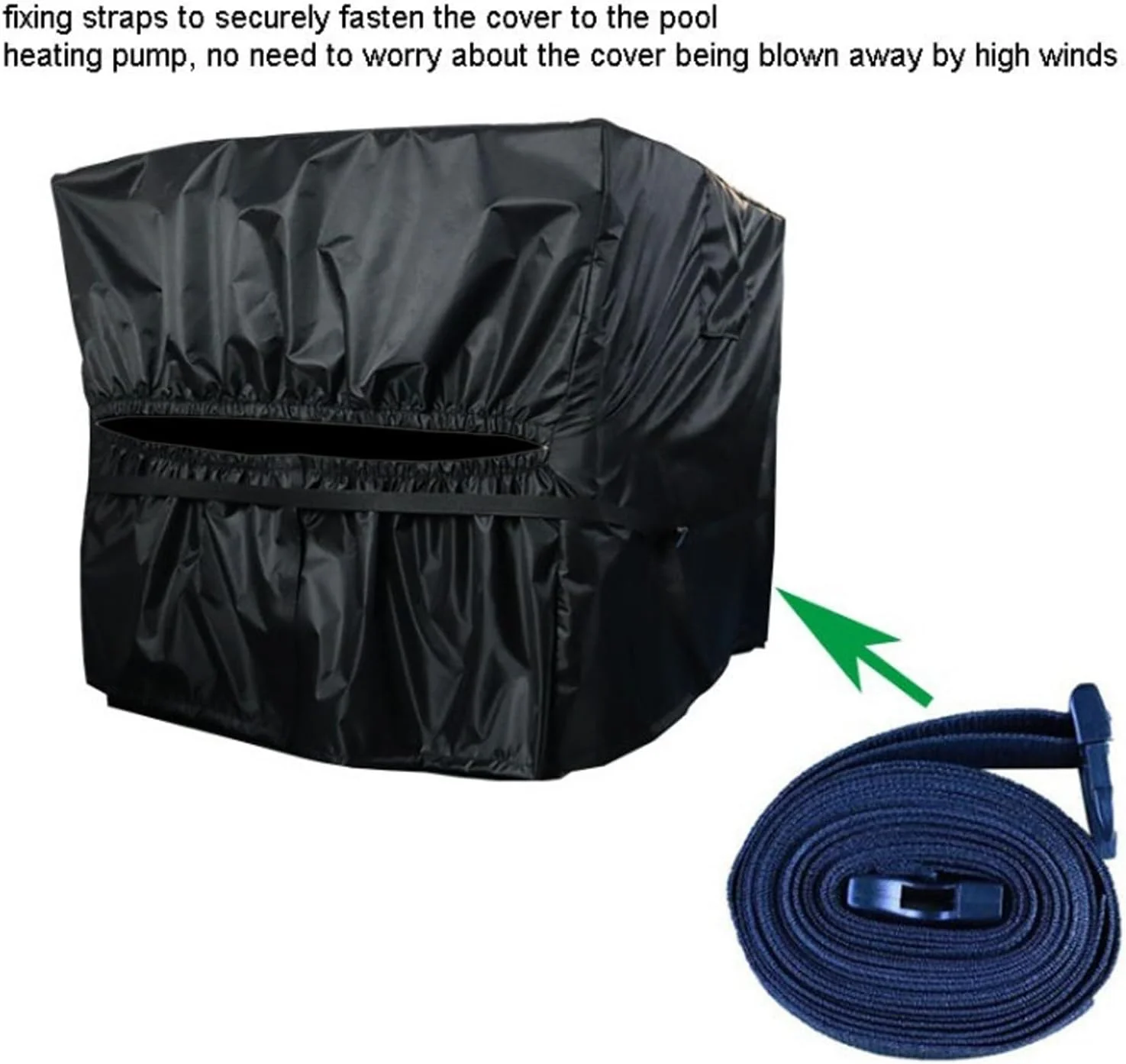 روکش ضد آب بخاری استخر، اندازه جهانی و حفظ گرما، روکش بخاری استخر آکسفورد 420D با روکش نقره ای با پوشش جامع و ویژگی های مناسب، مناسب برای زمستان