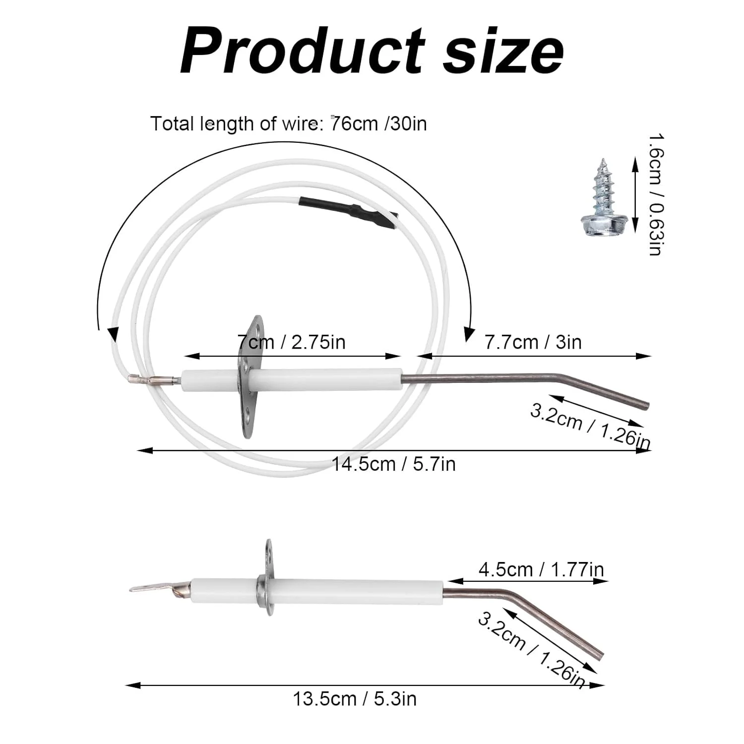 مجموعه 5 عددی سنسور شعله Tinoaly، قطعات جایگزین بادوام IDXLFLS1930 برای بخاری استخر سازگار با Hayward Universal H-Series H250IDL H300IDL H400IDL H150FD H200FD
