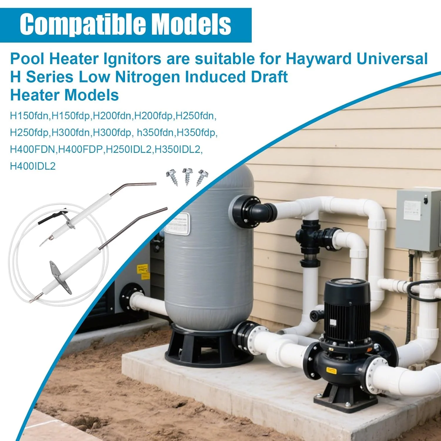 مجموعه 5 عددی سنسور شعله Tinoaly، قطعات جایگزین بادوام IDXLFLS1930 برای بخاری استخر سازگار با Hayward Universal H-Series H250IDL H300IDL H400IDL H150FD H200FD