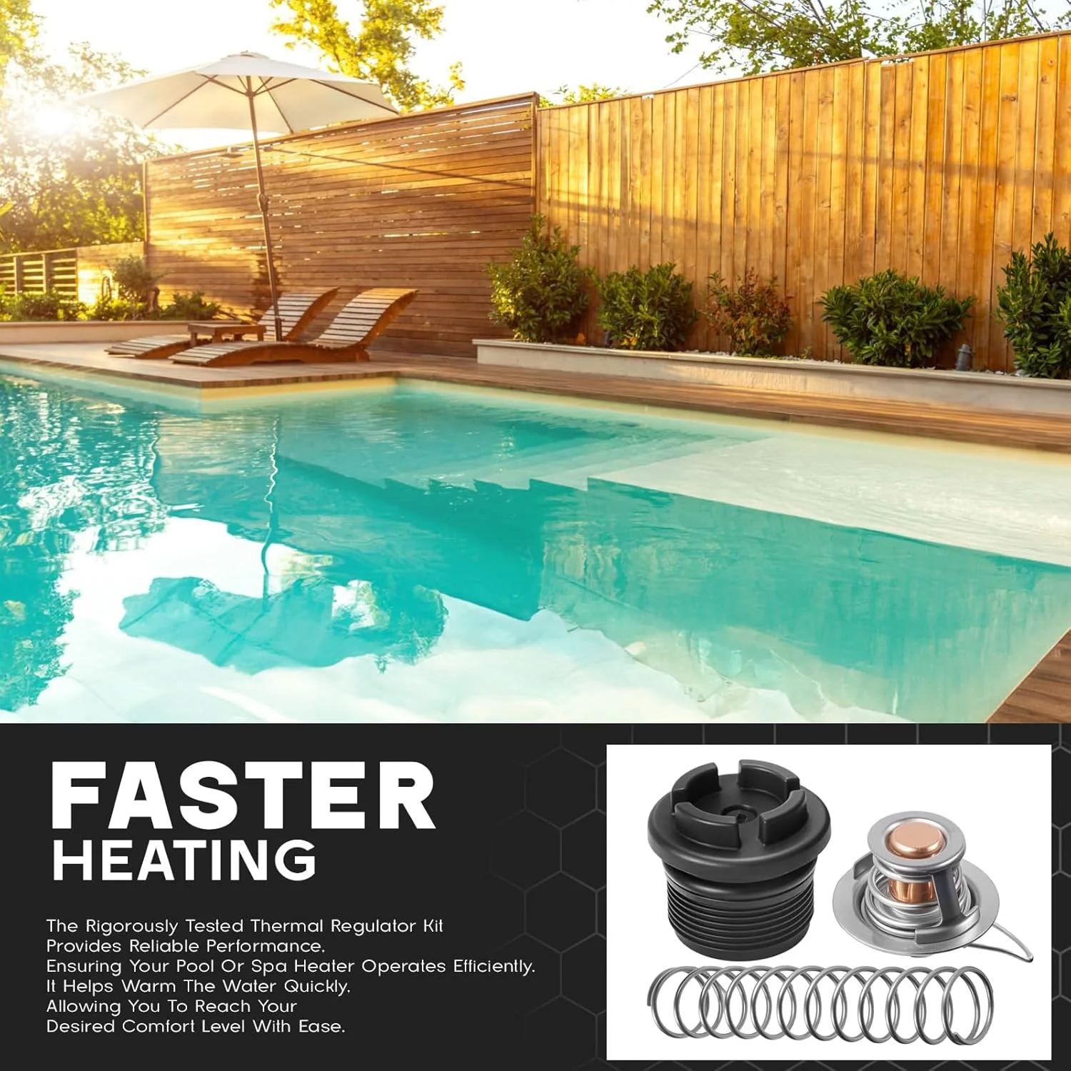 کیت تنظیم کننده حرارتی سازگار با گرمکن های استخر Pentair MasterTemp 400/250/125/200/300/333 و Sta-Rite SR200/SR333/SR400، جایگزین #77707-0010، 38000-0007S – مقاوم