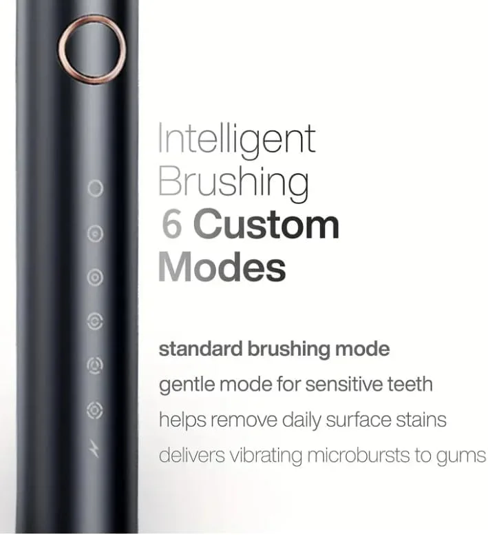 مسواک برقی شارژی USB بزرگسال کلاسیک کوچک، 8 سری تعویضی، 6 حالت تمیز کردن، برس های نایلونی فوق العاده نرم، تایمر هوشمند 2 دقیقه ای، سبک وزن، مناسب برای مسافرت - (ست)
