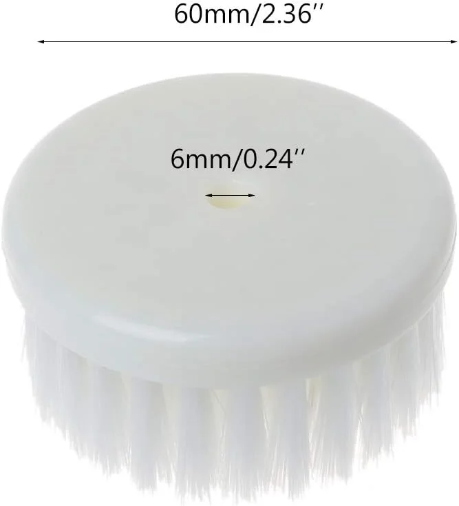 برس تمیز کننده نرم 60 میلی متری سفید رنگ jijiwaiwai مناسب برای تمیز کردن فرش خودرو و حمام - برس برقی جدید برس تمیز کننده نرم 60 میلی متری سفید رنگ jijiwaiwai مناسب برای تمیز کردن فرش خودرو و حمام - برس برقی جدید