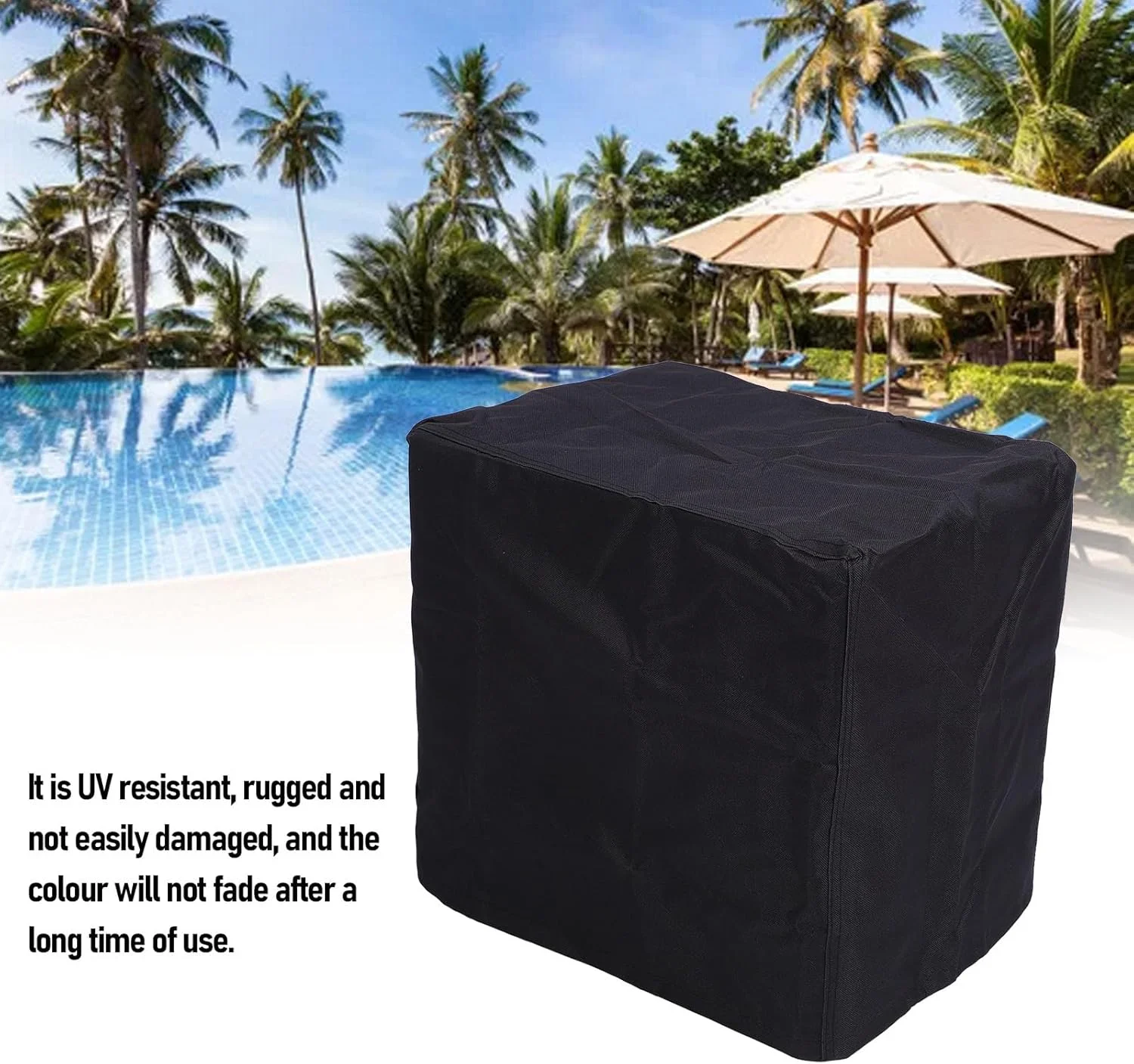 روکش پمپ فیلتر شنی gernie، روکش زمستانی ضد آب و ضد اشعه ماوراء بنفش برای پمپ فیلتر شنی استخر، روکش پمپ استخر زمینی با بند کشی، روکش فیلتر استخر سنگین، روکش تجهیزات استخر