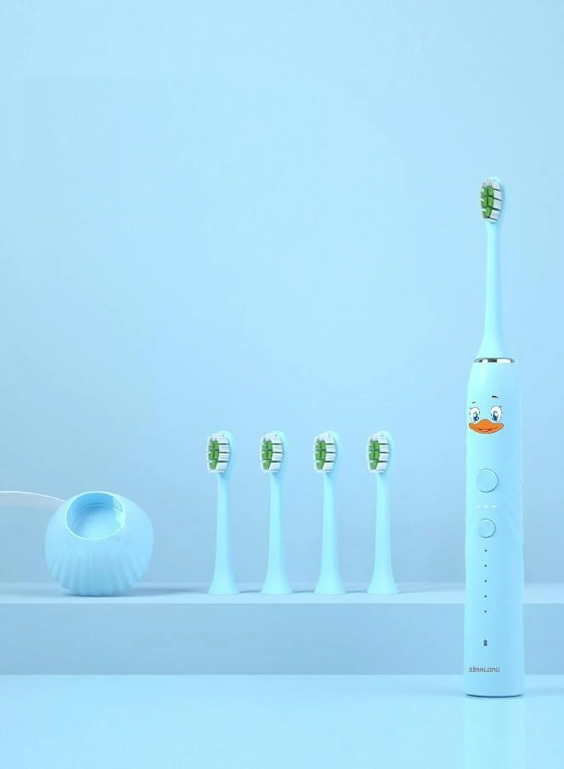 مسواک برقی کودکانه NKX فوق العاده نرم ضد آب، ابزار تمیز کننده دندان با باتری (4 سری)