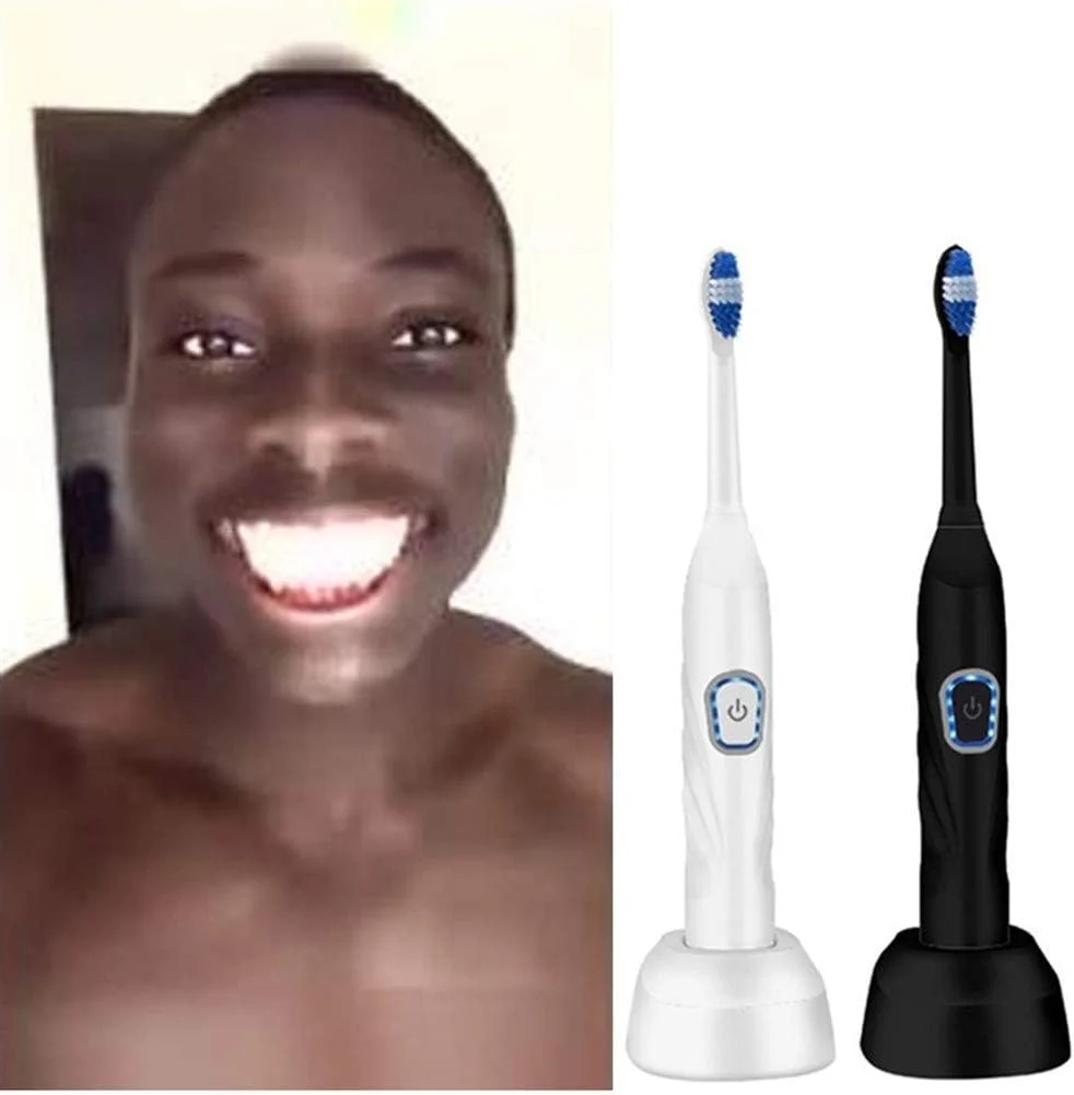 مسواک برقی A-N مناسب آقایان و بانوان، مسواک برقی التراسونیک قابل شارژ و ضد آب (رنگ: سفید)