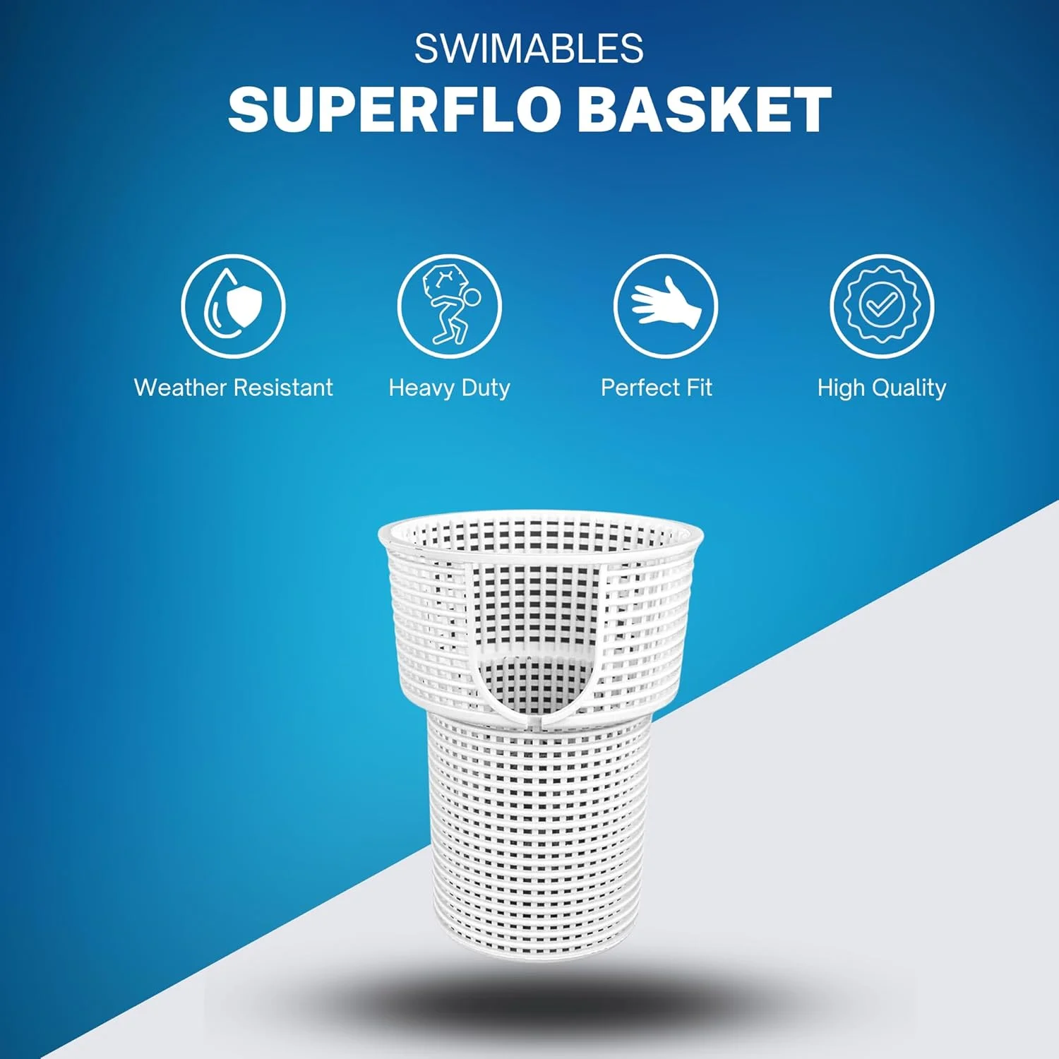 سبد پمپ Swimables سازگار با پمپ استخر Superflo و Superflo VS مدل 355667 | سبد حرفه ای برای سبد فیلتر پمپ استخر Pentair Superflo | سبد پمپ زباله کوچک و بزرگ | ساخت آمریکا