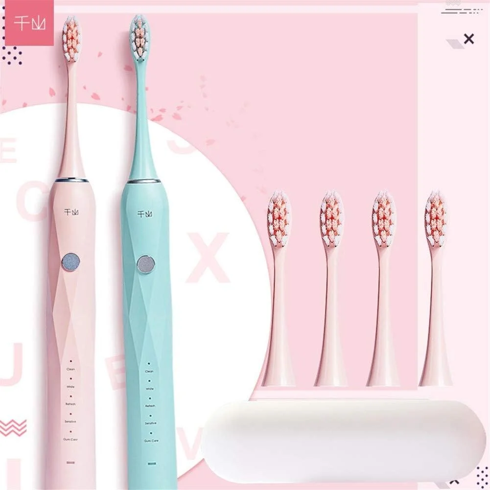 مسواک برقی اتوماتیک سونیک شارژی A-N X1، ضد آب، سر کوچک، موهای نرم، مناسب زوج ها (رنگ: خاکستری)