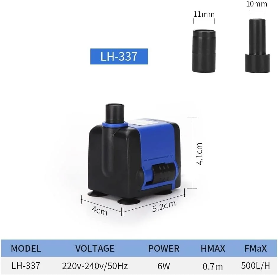 پمپ آب شناور مینی پمپ فواره برای 3.5/6/10/15/25 وات آکواریوم فوق العاده بی صدا پمپ فواره شناور فیلتر حوض ماهی آکواریوم لوازم جانبی پمپ (LH-337 6W)