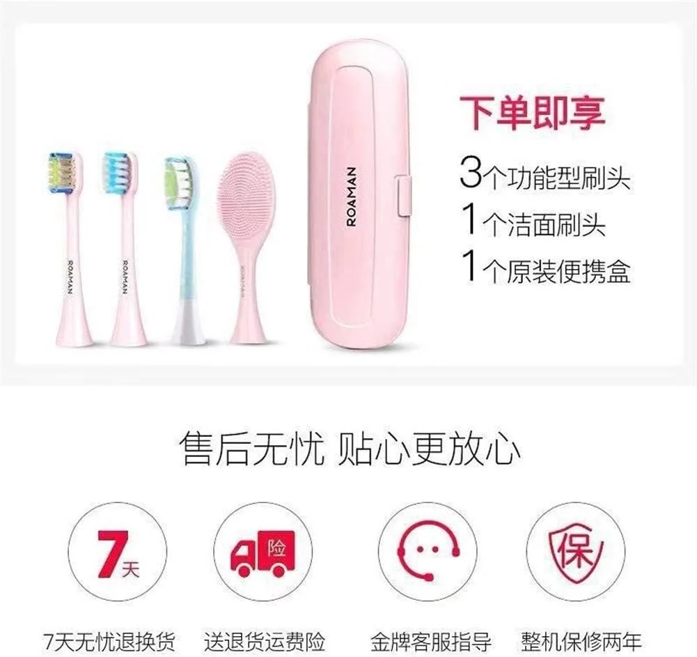 مسواک برقی صوتی A-N مدل T10، ابزار پاکسازی و زیبایی، ترکیبی برای بزرگسالان، دارای موهای نرم و ضد آب (رنگ: آبی)