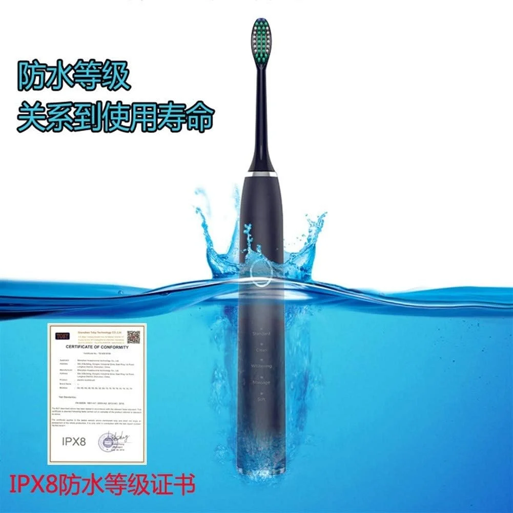 مسواک برقی شارژی A-N ضد آب IPX8 با حالت هوشمند 5 سرعته (رنگ: صورتی)