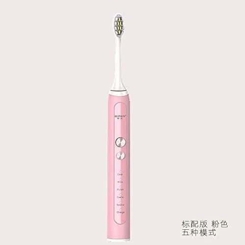 مسواک برقی شارژی زوجی A-N، مسواک برقی مغناطیسی هوشمند، ضد آب مناسب بزرگسالان (رنگ: صورتی)