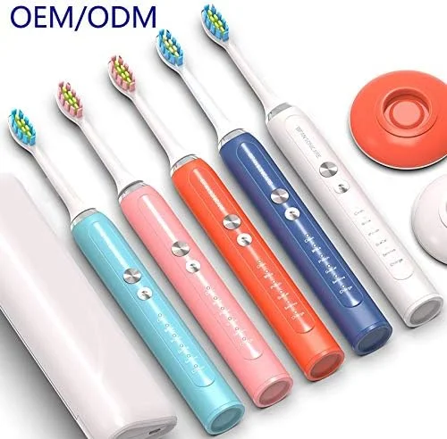 مسواک برقی شارژی زوجی A-N، مسواک برقی مغناطیسی هوشمند، ضد آب مناسب بزرگسالان (رنگ: صورتی)