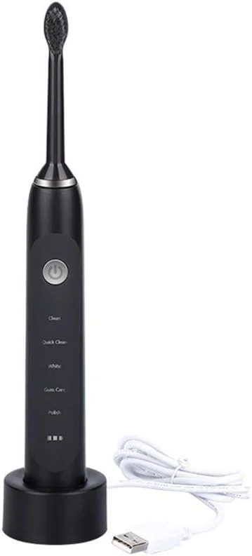 مسواک برقی اولتراسونیک القایی بی سیم A-N، ضد آب کامل بدن، سفید کننده دندان (رنگ: سفید)