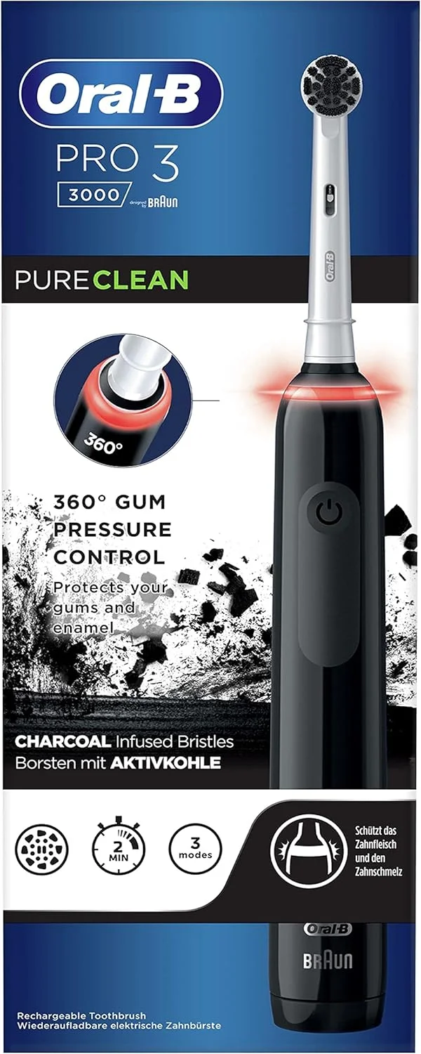 مسواک برقی اورال-بی مدل PRO 3000 Pure Clean با برس ذغالی مسواک برقی اورال-بی مدل PRO 3000 Pure Clean با برس ذغالی