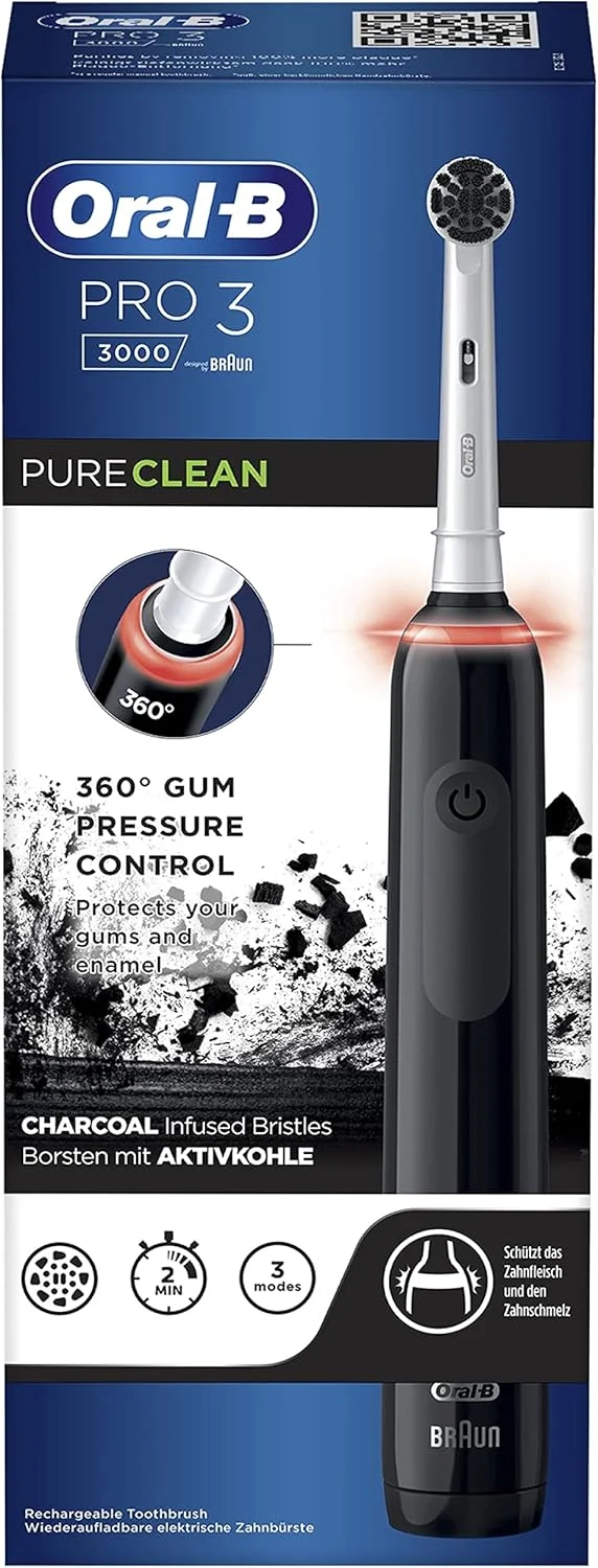 مسواک برقی اورال-بی مدل PRO 3000 Pure Clean با برس ذغالی مسواک برقی اورال-بی مدل PRO 3000 Pure Clean با برس ذغالی
