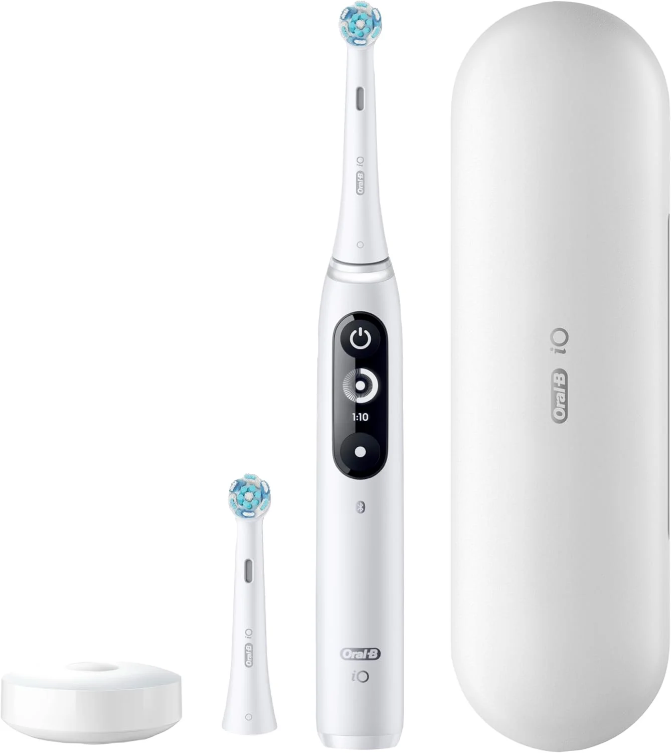 مسواک برقی شارژی اورال-بی iO Deep Clean + Protect، سفید با مسواک سری iO 7، 2 عدد سری یدکی و یک کیف مسافرتی شارژ مسواک برقی شارژی اورال-بی iO Deep Clean + Protect، سفید با مسواک سری iO 7، 2 عدد سری یدکی و یک کیف مسافرتی شارژ