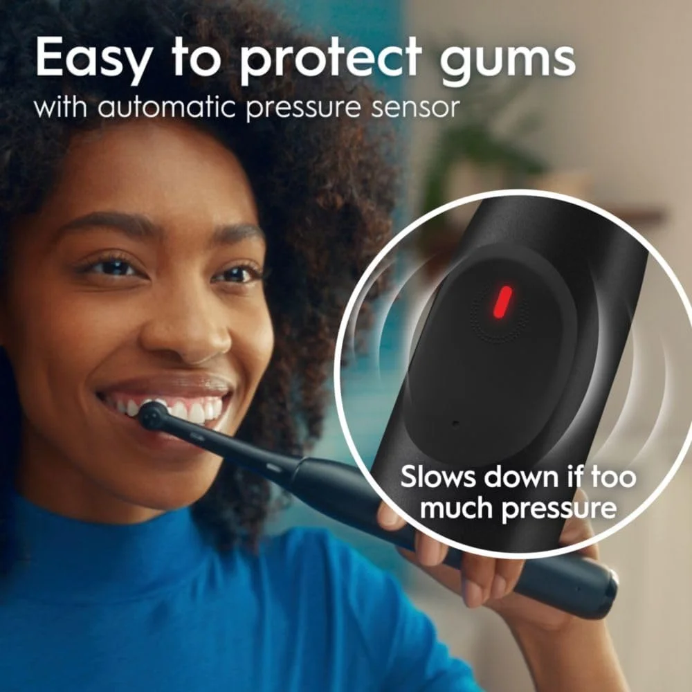 کیت استارتر مسواک برقی شارژی Oral-B iO Series 2، مشکی شب با 2 سری مسواک - سنسور فشار خودکار برای محافظت از لثه ها - 3 حالت - تایمر 2 دقیقه ای کیت استارتر مسواک برقی شارژی Oral-B iO Series 2، مشکی شب با 2 سری مسواک - سنسور فشار خودکار برای محافظت از لثه ها - 3 حالت - تایمر 2 دقیقه ای