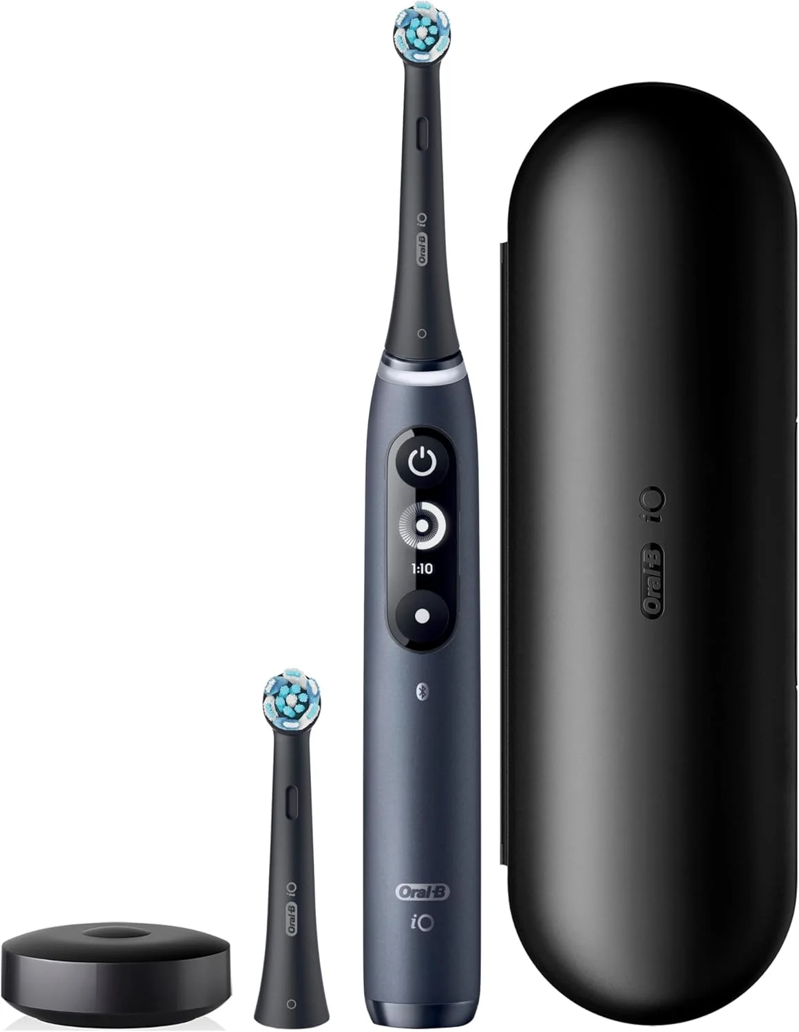 مسواک برقی شارژی اورال-بی iO Deep Clean + Protect، مشکی همراه با مسواک iO Series 7، 2 عدد سری یدکی و یک کیف مسافرتی شارژ مسواک برقی شارژی اورال-بی iO Deep Clean + Protect، مشکی همراه با مسواک iO Series 7، 2 عدد سری یدکی و یک کیف مسافرتی شارژ