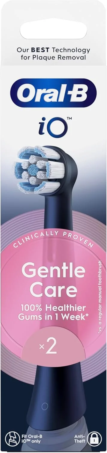 سری یدک مسواک برقی اورال-بی مدل Gentle Care، مشکی، نرم، مناسب لثههای حساس، برس گرد، بسته 2 عددی سری یدک مسواک برقی اورال-بی مدل Gentle Care، مشکی، نرم، مناسب لثههای حساس، برس گرد، بسته 2 عددی