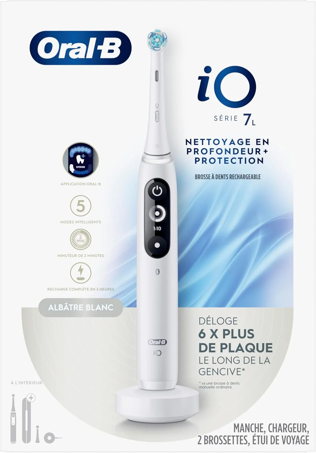 مسواک برقی شارژی اورال-بی iO Deep Clean + Protect، سفید با مسواک سری iO 7، 2 عدد سری یدکی و یک کیف مسافرتی شارژ مسواک برقی شارژی اورال-بی iO Deep Clean + Protect، سفید با مسواک سری iO 7، 2 عدد سری یدکی و یک کیف مسافرتی شارژ