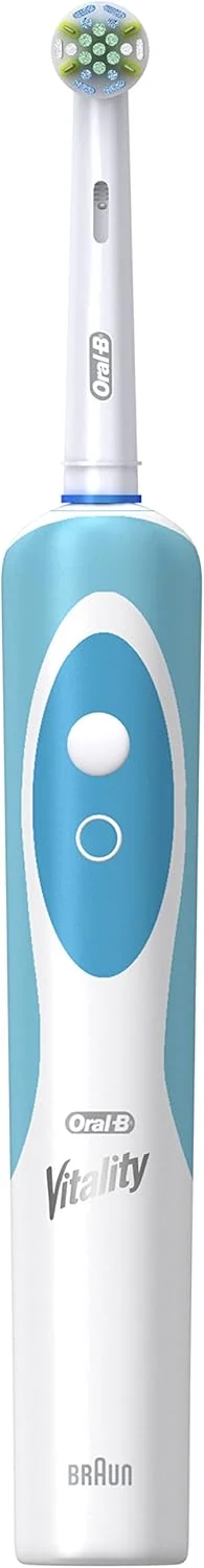 مسواک برقی شارژی اورال-بی مدل Vitality Floss Action، آبی و سفید