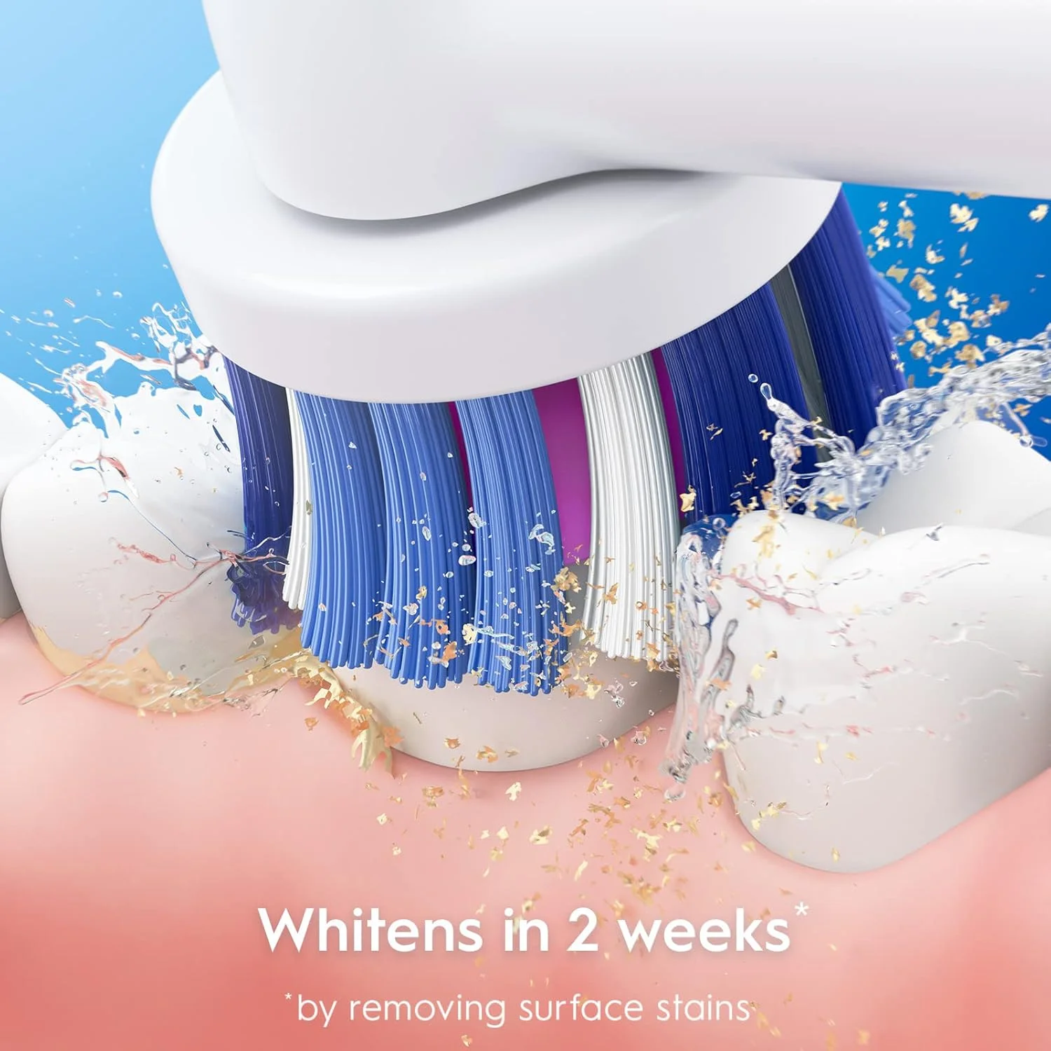 مسواک برقی اورال-بی پرو 400 3D White Vitality با (2) سری مسواک، قابل شارژ، آبی مسواک برقی اورال-بی پرو 400 3D White Vitality با (2) سری مسواک، قابل شارژ، آبی