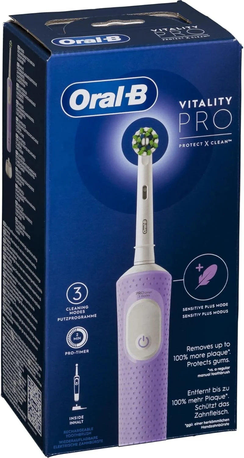 مسواک برقی اورال-بی مدل Vitality Pro بنفش 1 عدد